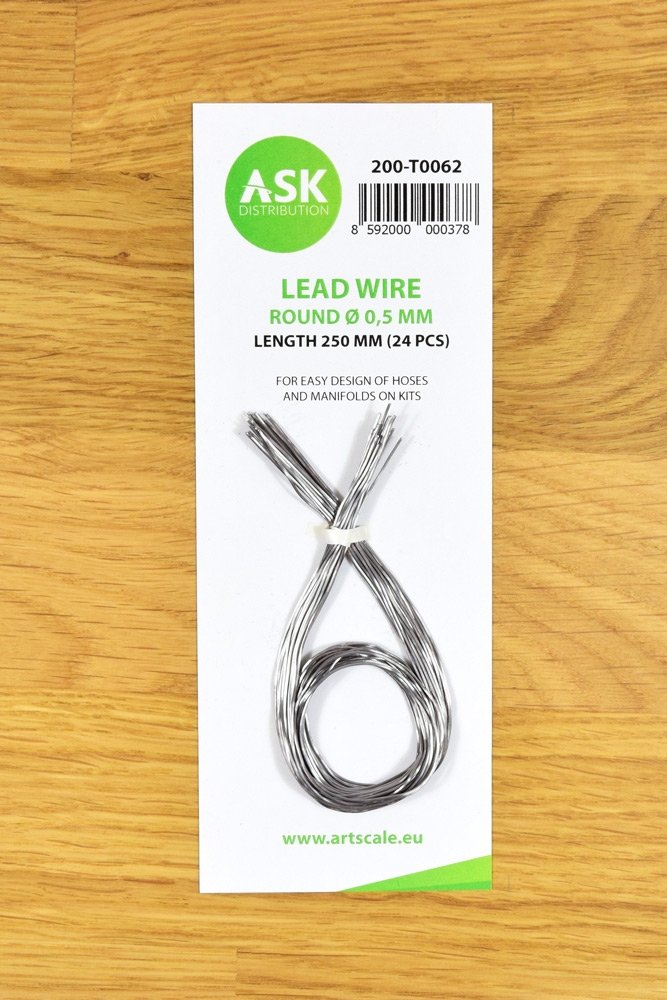 ASK T0062 Lead Wire - Round Ø 0.5 mm x 250 mm (24 pcs)
