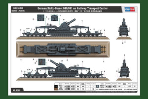 Hobby Boss 82961 German KARL-Geraet 040/041 on Railway Transport Carrier 1/72 – image 2