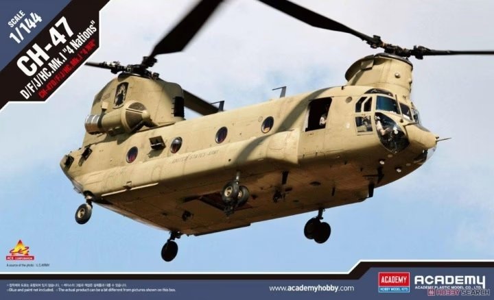 Academy 12624 CH-47D/F/J/HC.Mk.1 &amp;quot;4 nations&amp;quot; 1/144