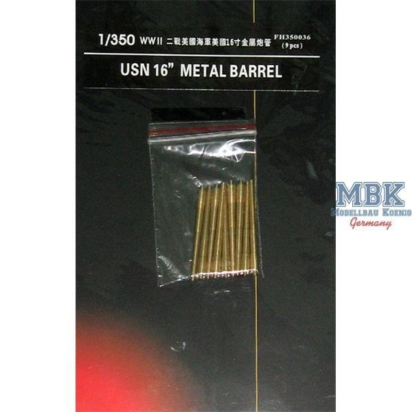 Flyhawk FH350036 WWII USN 16&amp;quot; Metal Barrels (9 Pcs.) 1/350 – image 2