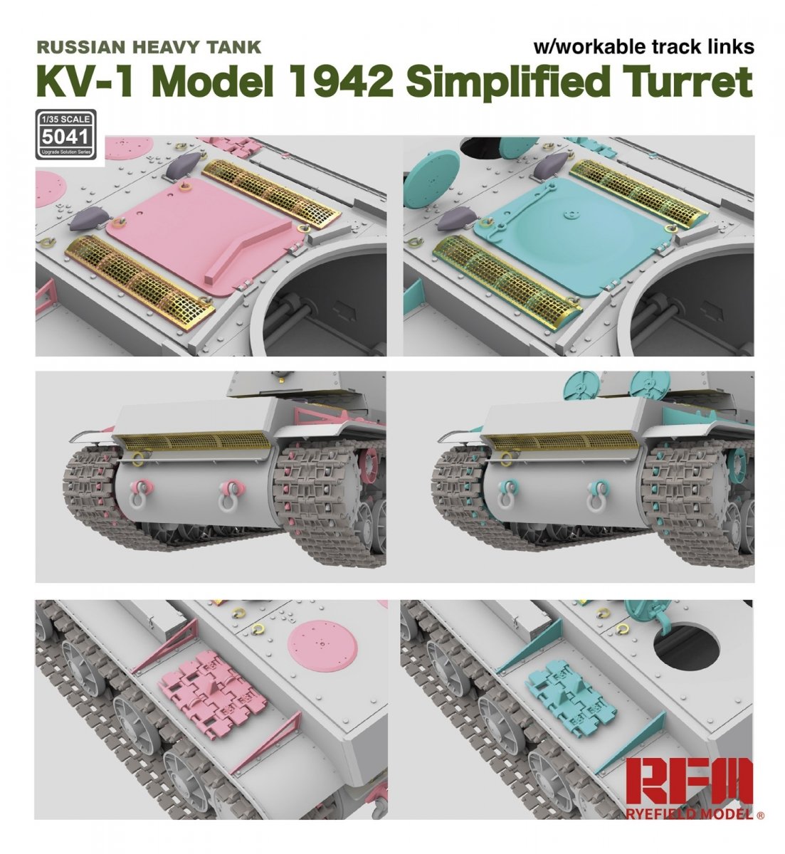 Maquette Rye Field 5041 KV-1 Modèle 1942 Tourelle simplifiée 1/35 – image 5