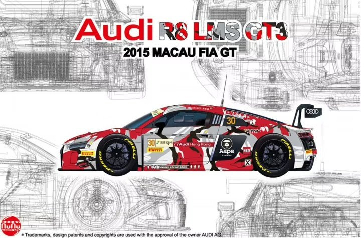 NuNu PN24028 Audi R8 LMS GT3 Macau FIA GT World Cup Championship 2015 1/24