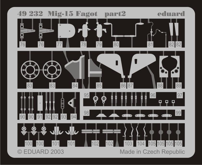 Eduard 49232 MiG-15 Fagot 1/48 Trumpeter – obrázek 3