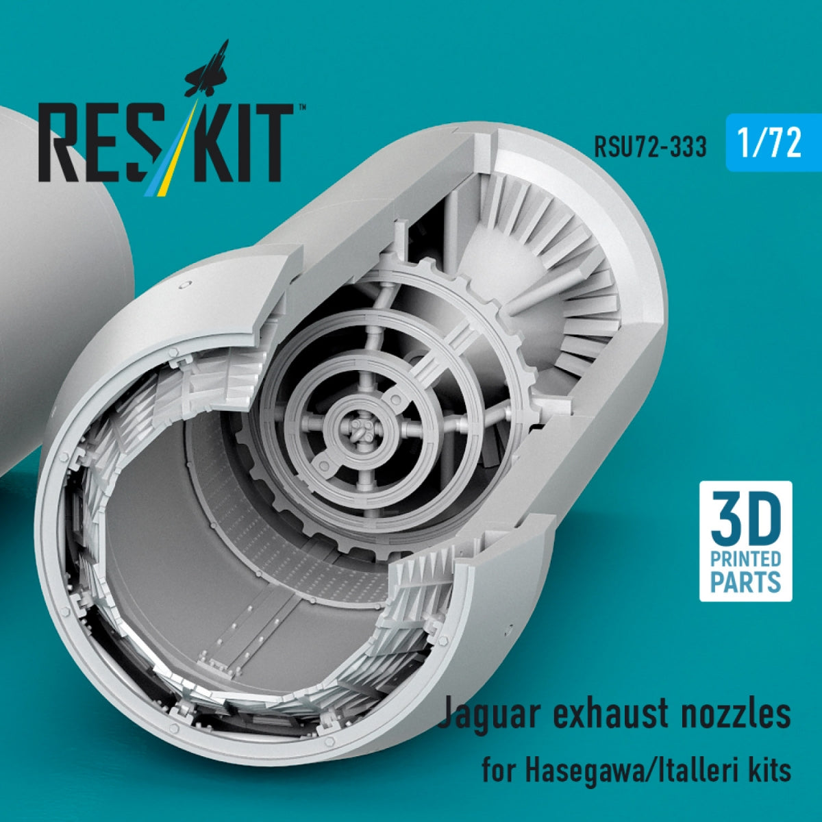 RESKIT RSU72-0333 Jaguar exhaust nozzles for Hasegawa/Italleri kits (3D Printed) 1/72
