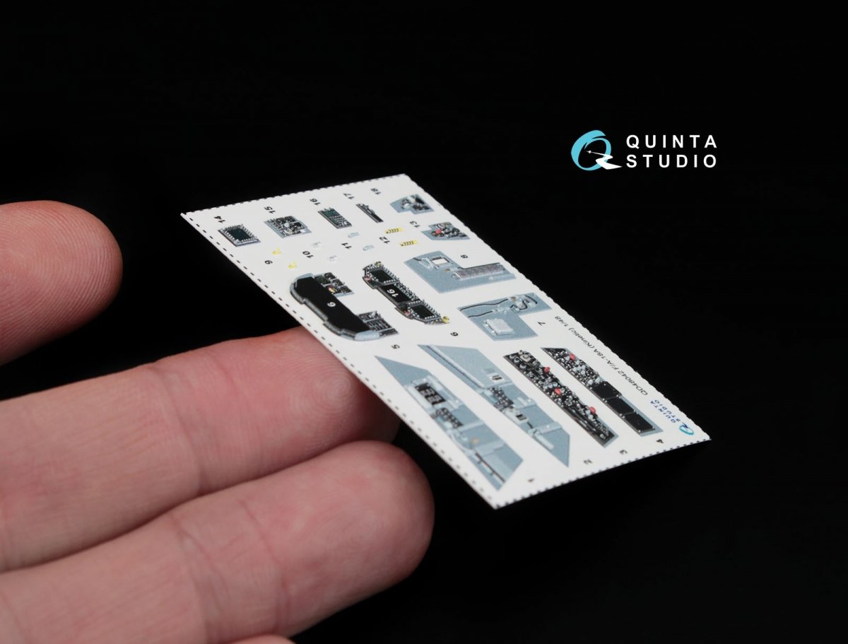 Quinta Studio QD48042 F/A-18A 3D-Printed &amp;amp; colored Interior on decal paper (for Kinetic) 1/48 – image 3