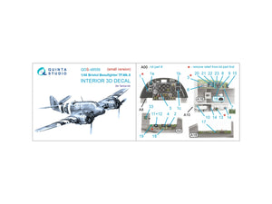 Quinta Studio QDS-48556 Bristol Beaufighter TF.Mk.X 3D-Printed &amp;amp; colored Interior on decal paper (Tamiya) (small version) 1/48 – image 2