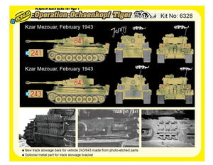Dragon 6328 WWII German Pz.Kpfw.VI Tiger I Early Production 501 abt Operation Ochsenkopf 1/35 – obrázek 5