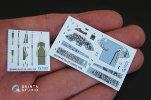 Quinta Studio QD48148 Su-27 3D-Printed &amp;amp; colored Interior on decal paper (for GWH kit) 1/48 – immagine 3