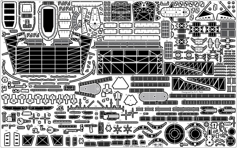 Pontos 35004F1 USS CV-10 Yorktown 1944 Detail Up Set 1/350 – obrázek 12