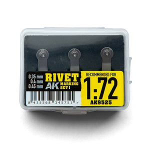 AK Interactive AK9525 RIVET MARKING SET 1 (RECOMMENDED FOR 1/72 SCALE)
