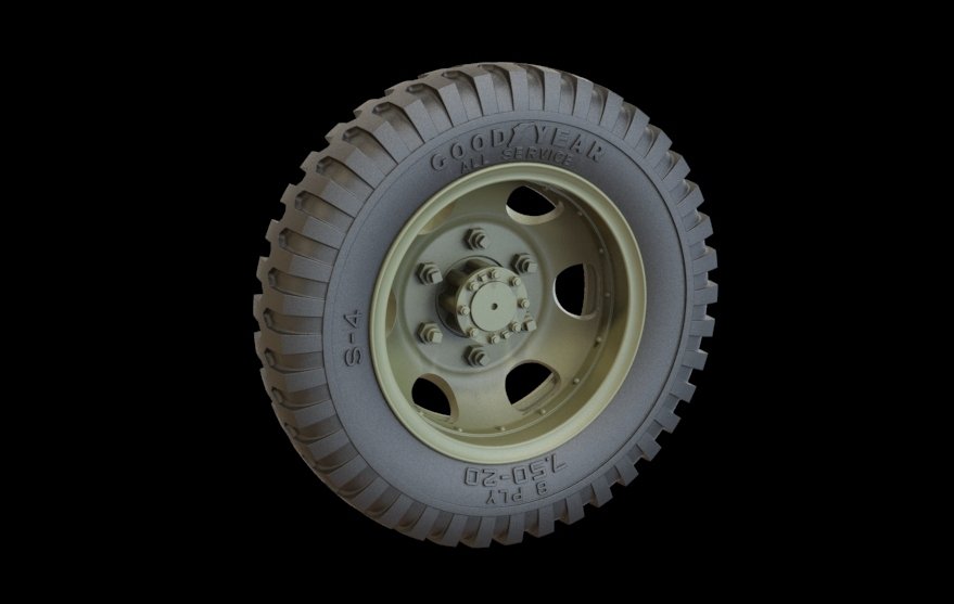 Panzer Art RE35-318 Studebacker road wheels set (Goodyear) 1/35 – obrázek 3