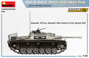Mini Art 35367 StuG III Ausf. G March 1943 Alkett Prod. WITH WINTER TRACKS. INTERIOR KIT 1/35 – imagen 3