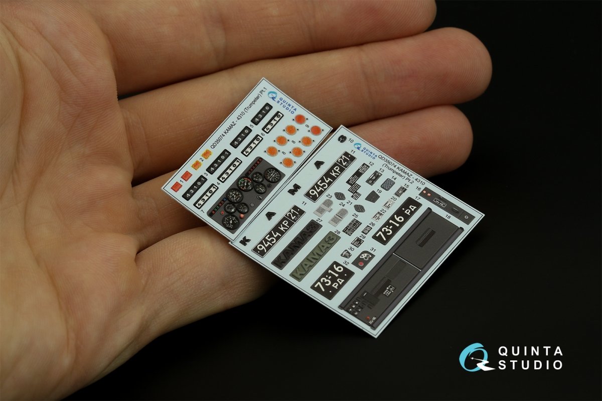 Quinta Studio QD35074 KAMAZ 4310 3D-Printed &amp;amp; colored Interior on decal paper (Trumpeter) 1/35 – Bild 2