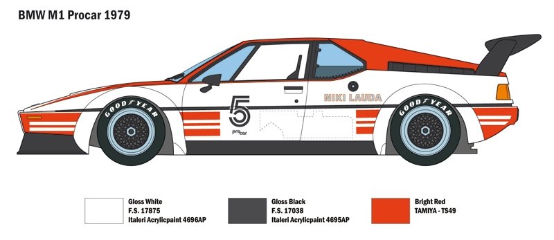 Italeri 3643 BMW M1 Procar 1/24 – imagen 6