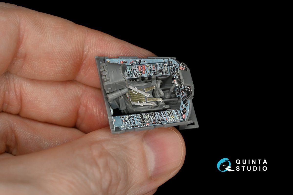 Quinta Studio QD48148 Su-27 3D-Printed &amp;amp; colored Interior on decal paper (for GWH kit) 1/48 – immagine 4