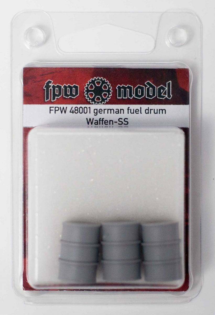 FPW Model 48001 German Waffen SS Fuel Drums (3 pcs.) 1/48 – Bild 2