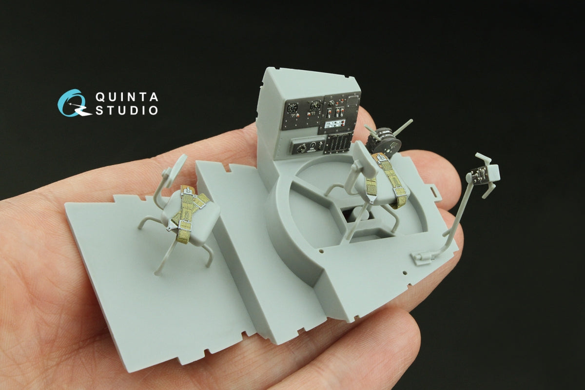 Quinta Studio QD32226 Boeing B-17G Navigator, bombardier, waist and tail gunners compartments. 3D-Printed colored Interior (HK models) 1/32 – immagine 8