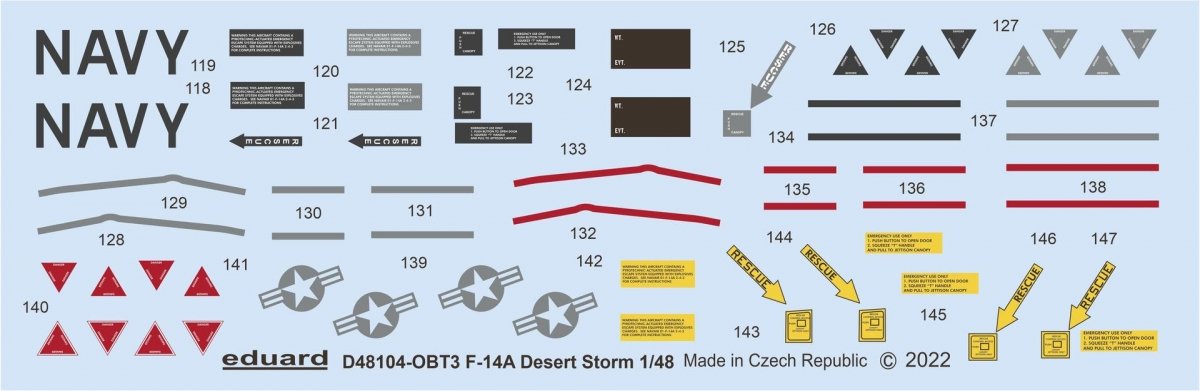Eduard D48104 F-14A Desert Storm TAMIYA 1/48 – zdjęcie 3