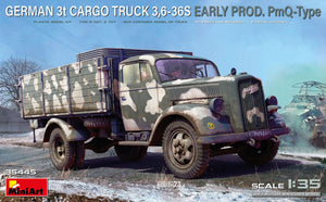 Miniart 35445 GERMAN 3t CARGO TRUCK 3.6-36S EARLY PROD. PmQ-Type 1/35