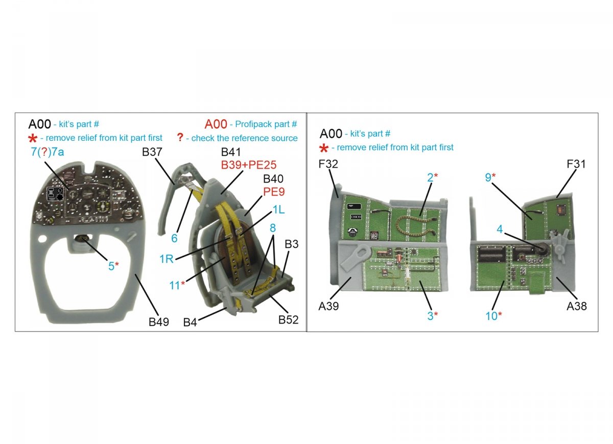 Quinta Studio QD72043 Spitfire Mk.VIII 3D-Printed &amp;amp; colored Interior on decal paper (Eduard) 1/72 – immagine 2