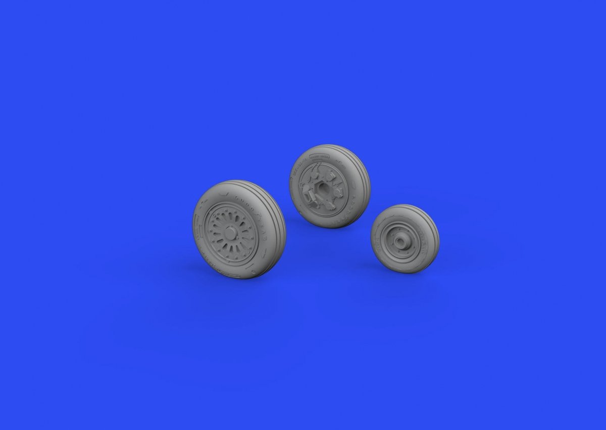 Eduard 648707 F-16 wheels early AMIYA 1/48 – Bild 2