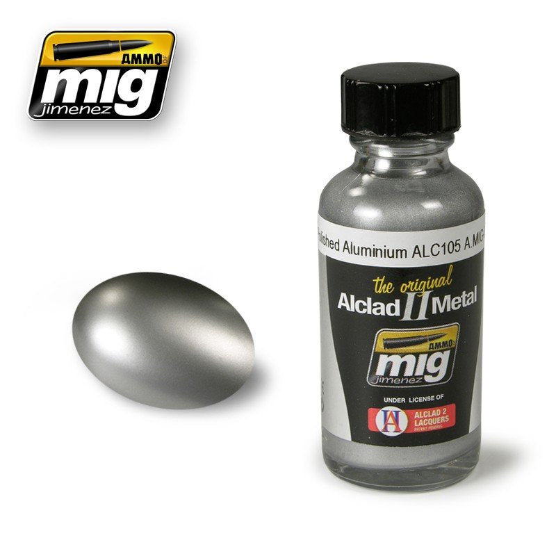 AMMO of Mig Jimenez 8204 POLISHED ALUMINUM ALC105 30ml