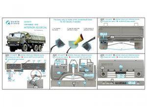 Quinta Studio QD35074 KAMAZ 4310 3D-Printed &amp;amp; colored Interior on decal paper (Trumpeter) 1/35 – Bild 8