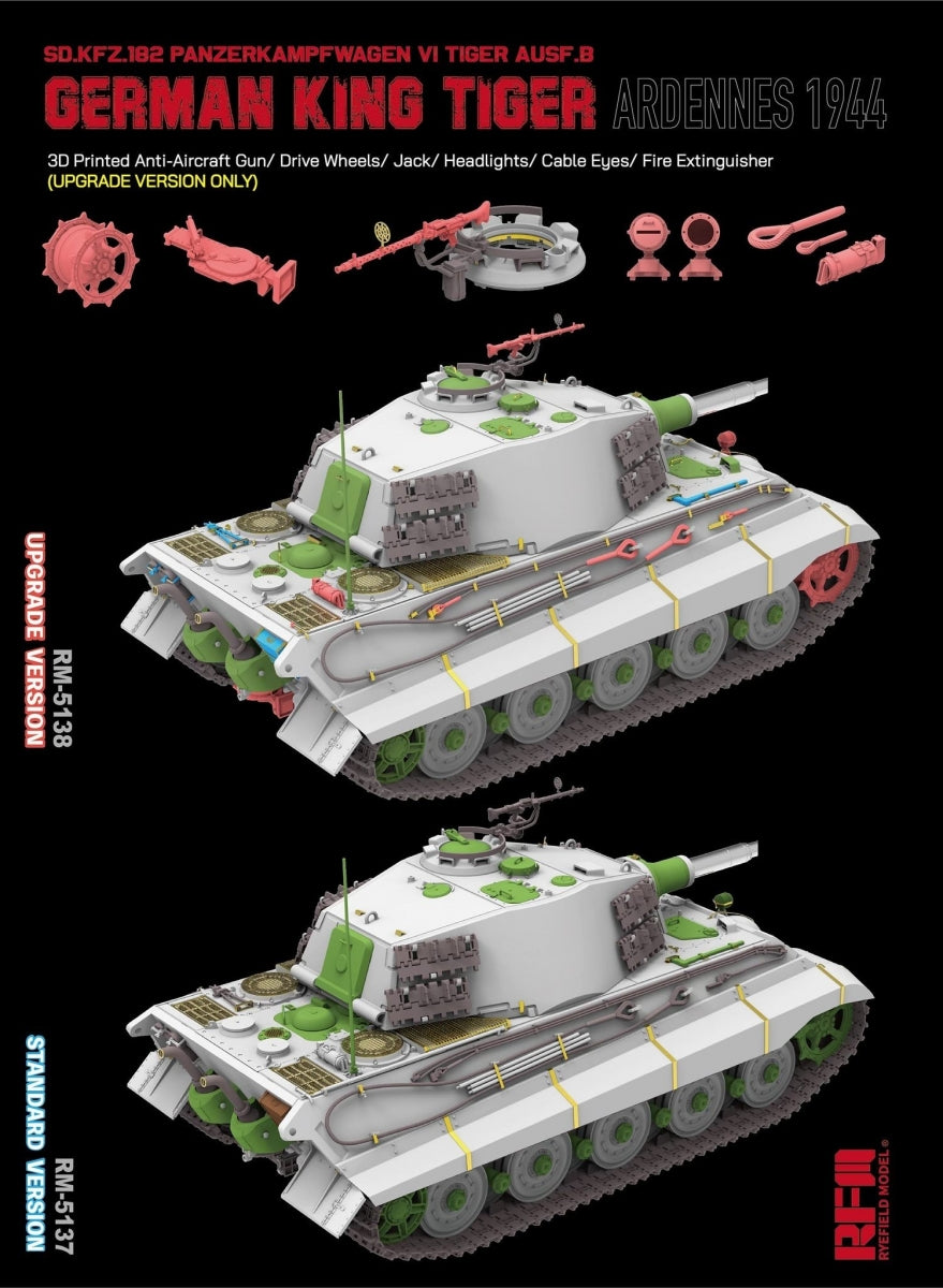 Rye Field Model 5137 German King Tiger Pz.Kpfw. VI Ausf. B Ardennes 1944 Standard Version 1/35 – image 4