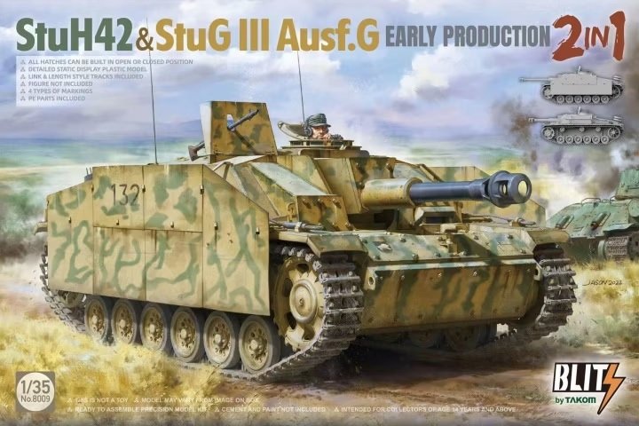 Takom 8009 StuH 42 &amp;amp; StuG III Ausf.G Early Production 2 in 1 1/35