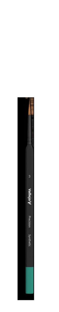 VALLEJO B03003 - Brush - Precision - Round Synthetic Brush, Triangular Handle No. 3 – image 2