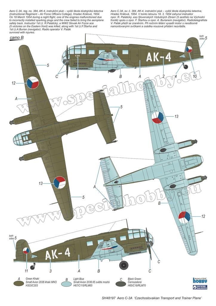 Special Hobby 48197 Aero C-3A &amp;#39;Czechoslovakian Transport and Trainer Plane&amp;#39; 1/48 – image 4