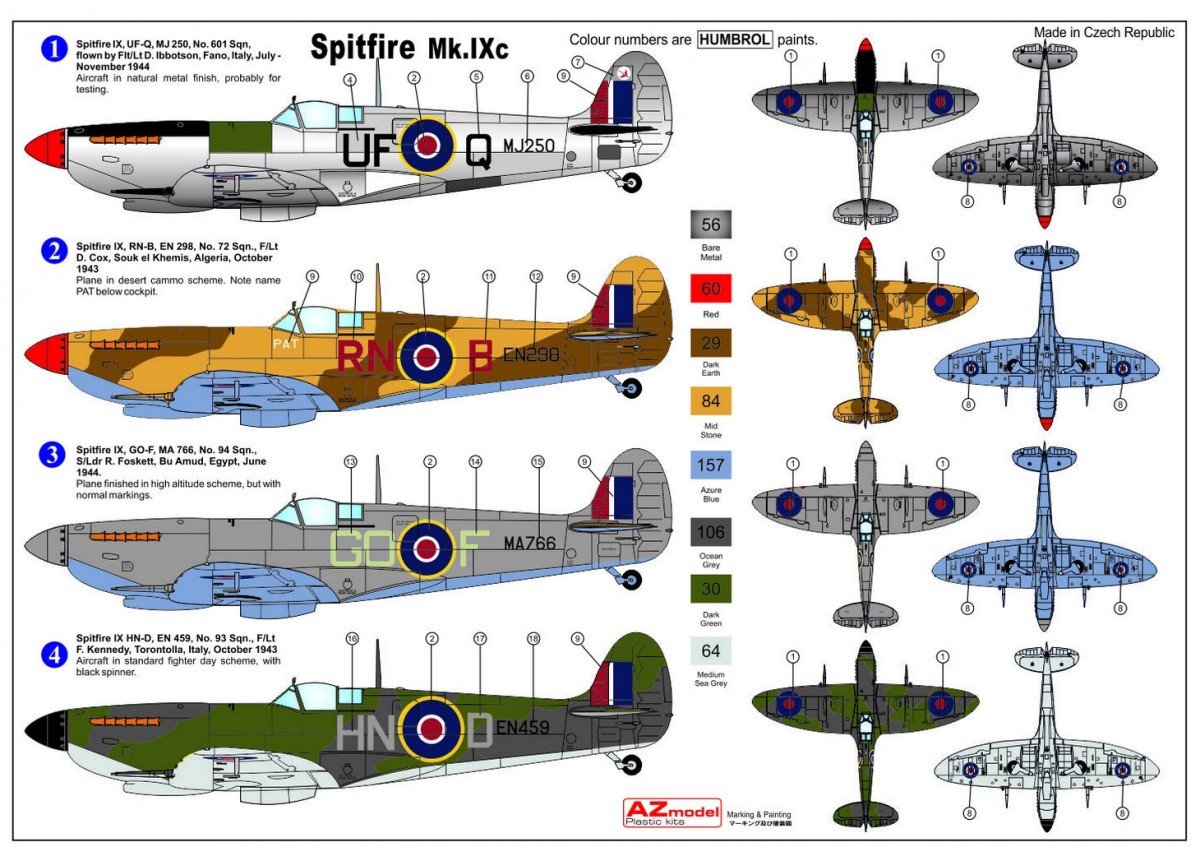 AZ Model AZ7390 Supermarine Spitfire Mk.IXc &amp;quot;MTO&amp;quot; (1/72) – immagine 2