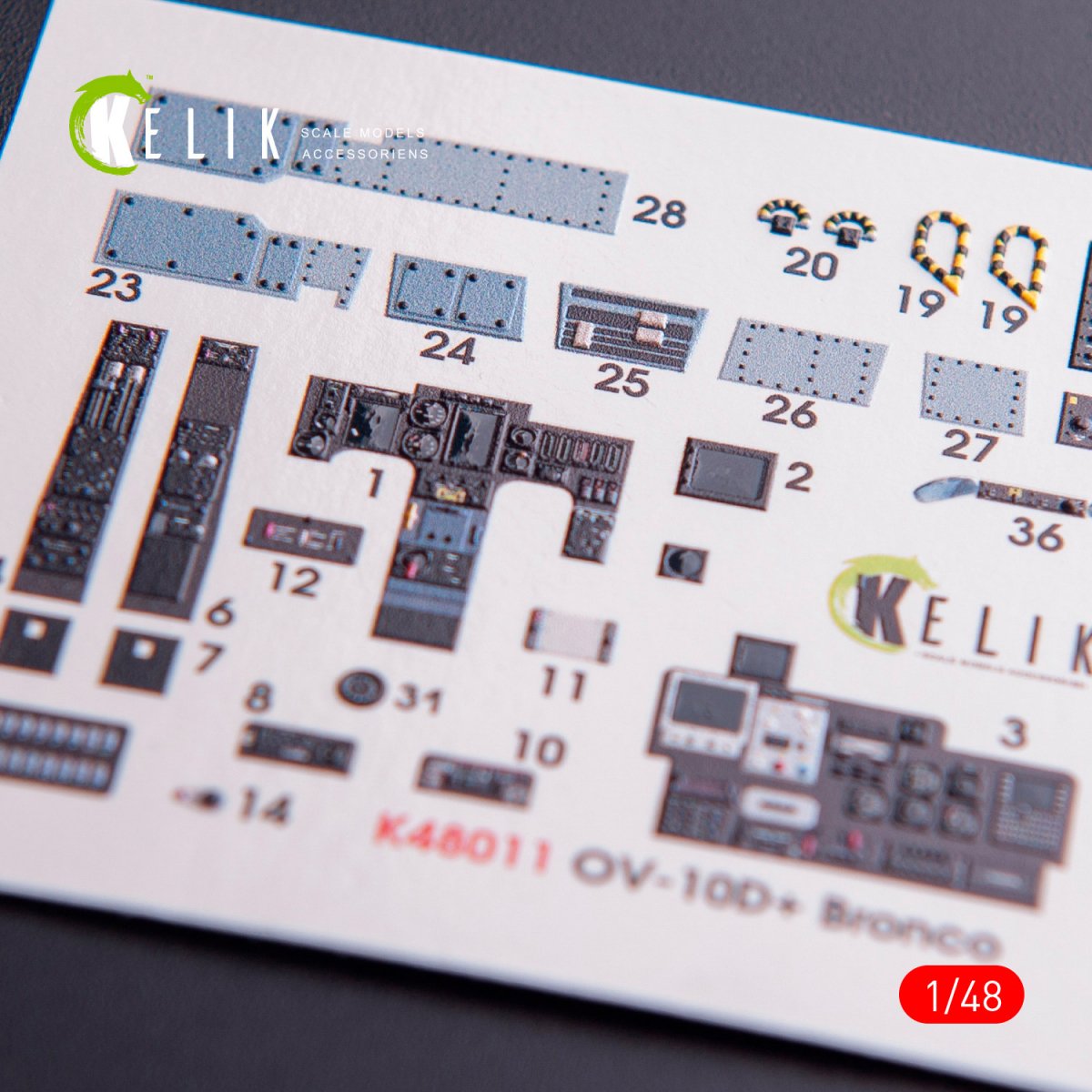 KELIK K48011 OV-10D+ BRONCO INTERIOR 3D DECALS FOR ICM KIT 1/48 – image 2