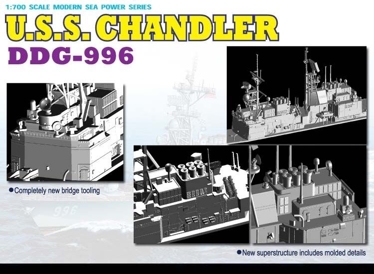Dragon 7026 USS Chandler DDG-996 1/700 – immagine 3