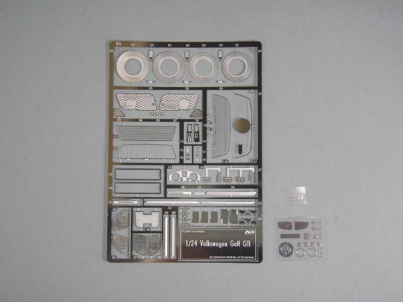 KA Models KE-24018 Volkswagen GOLF GTI DETAIL-UP ETCHED PARTS 1/24