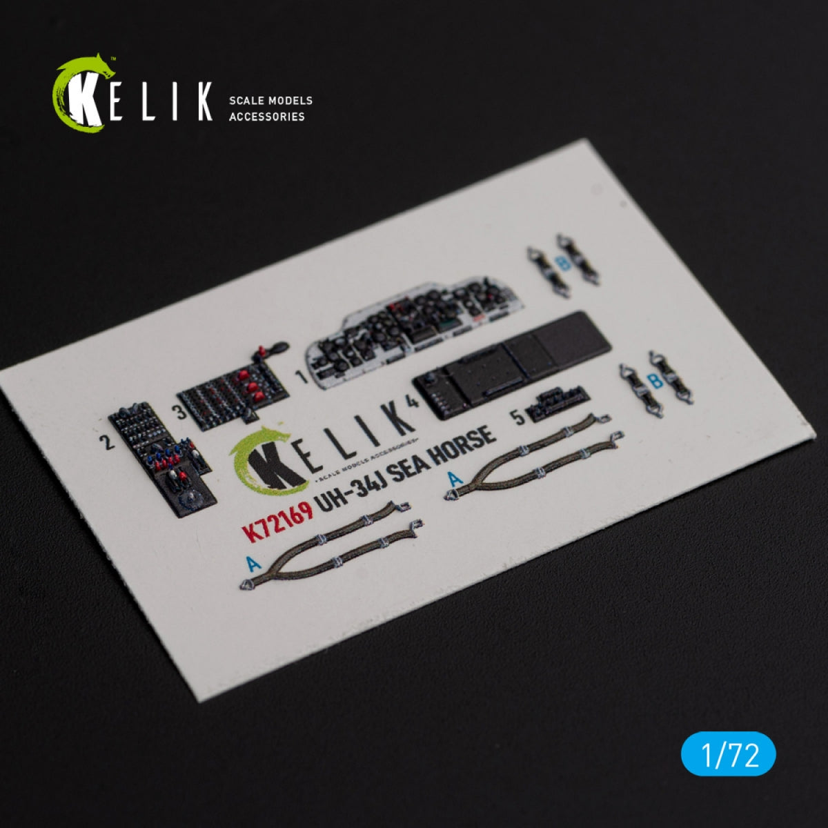 Kelik K72169 UH-34J SEA HORSE - interior 3D decals for Italeri kit 1/72
