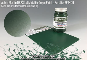 Zero Paints ZP-1406 - Aston Martin DBR3S LM Metallic Green Paint 60ml – image 2