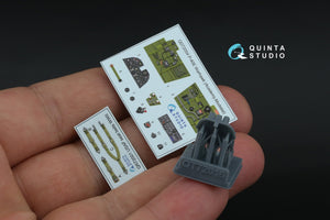 Quinta Studio QD+72054 P-40E Warhawk 3D-Printed &amp;amp; colored Interior on decal paper (Academy/Modelist) (with 3D-printed resin parts) 1/72 – image 2