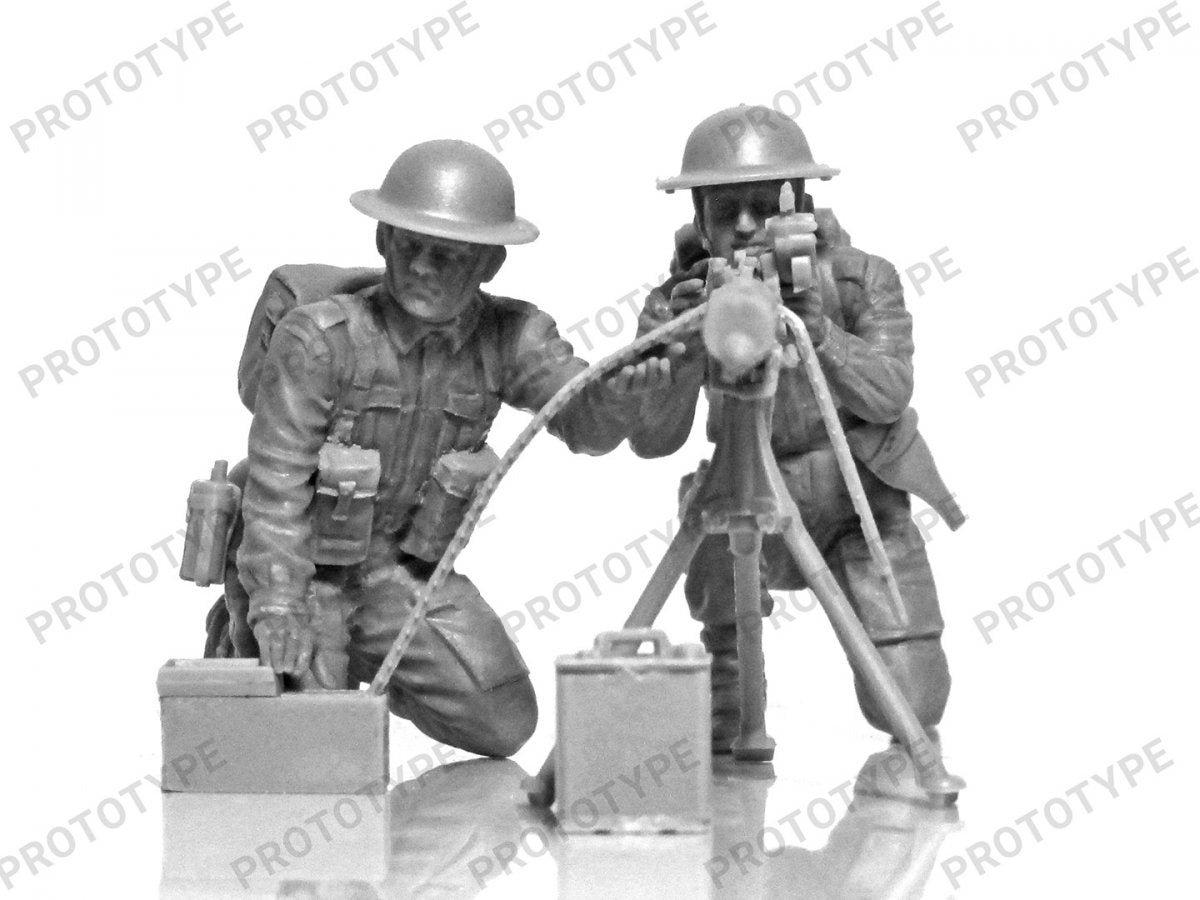 ICM 35646 WWII British Vickers MG Crew (Vickers MG &amp;amp; 2 figures) 1/35 – Bild 4