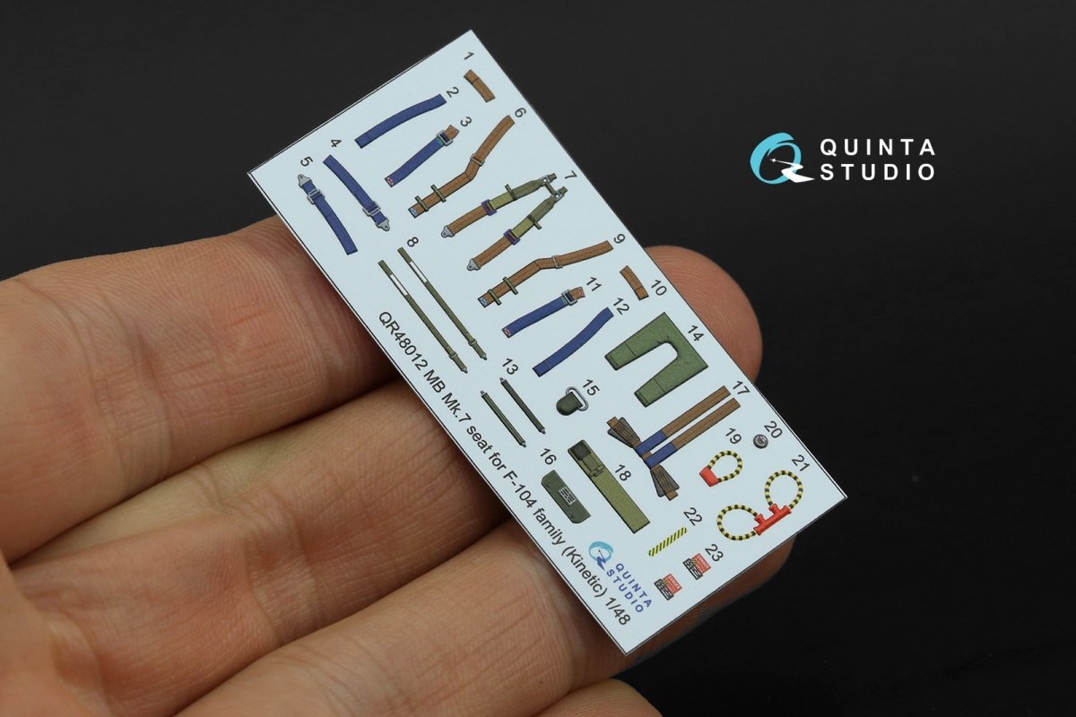 Quinta Studio QR48012 MB Mk.7 seat for F-104 family (Kinetic) 1/48 – image 3