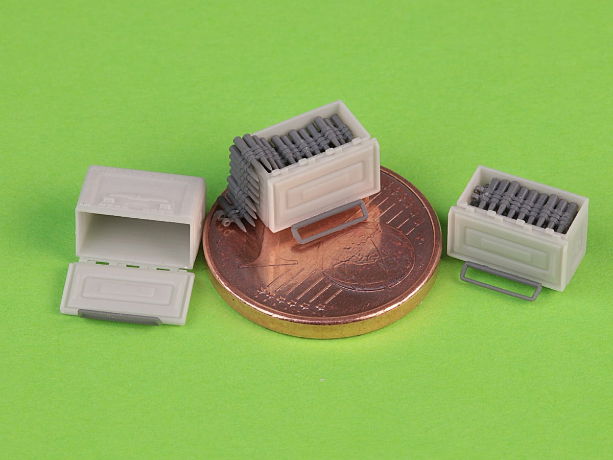 Master GM-35-067 M2 Ammo Boxes for Browning M2 .50 Rifle - Used in WWII (6 pcs.) - OPEN 1/35 – image 3