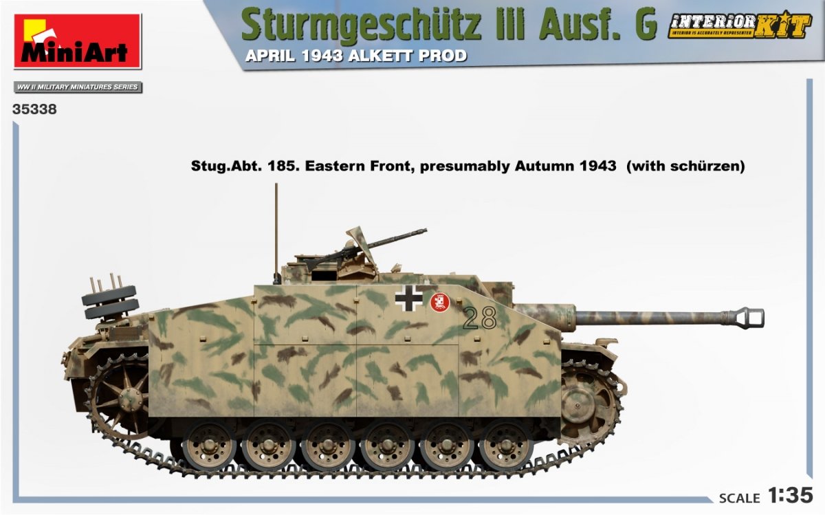 Mini Art 35338 Sturmgeschutz III Ausf. G APRIL 1943 ALKETT PROD. INTERIOR KIT 1/35 – obrázek 8
