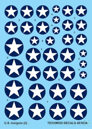 Techmod 48103 - US National Insignia 1942-1943 1/48 – obrázek 2