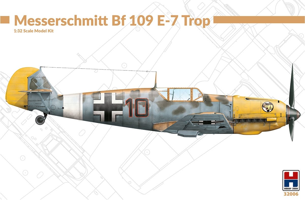 Hobby 2000 32006 Messerschmitt Bf 109 E-7 Trop (DRAGON + CARTOGRAF) 1/32