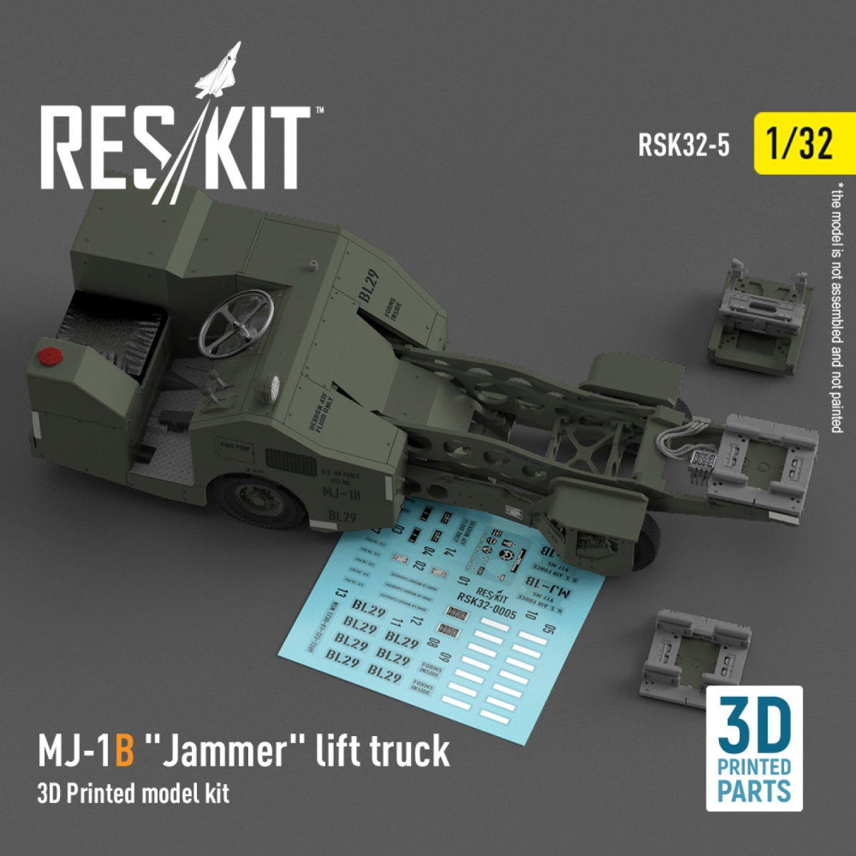 RESKIT RSK32-0005 MJ-1B "Jammer" lift truck (3D Printed model kit) 1/32