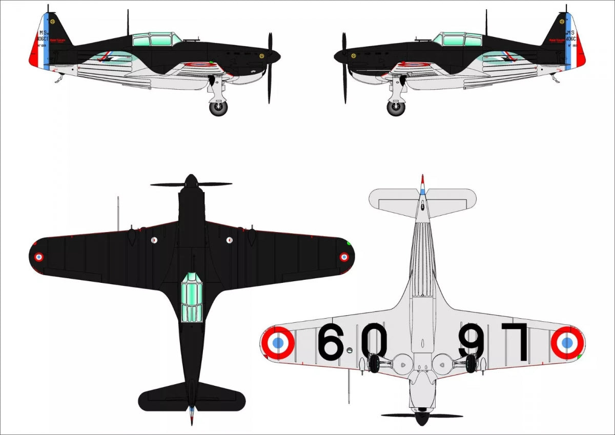 Dora Wings 48031 Morane-Saulnier MS.406C.1 - Battle Of France 1/48 – image 7