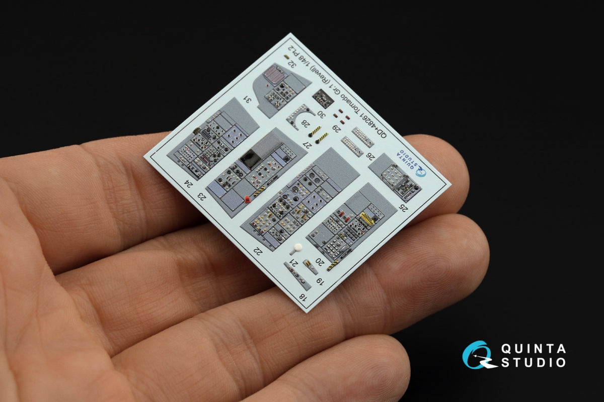 Quinta Studio QDS+48261 Tornado GR.1 3D-Printed colored Interior on decal paper (Revell) (small version) (with 3D-printed resin parts) 1/48 – obrázek 9