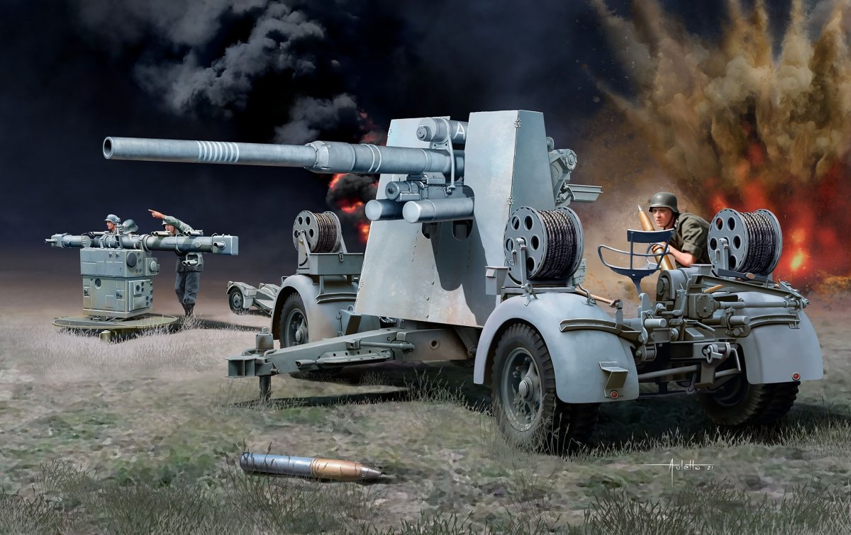 Revell 03325 8.8 cm Flak 37 + Sd.Anh.202 1/72 – immagine 2