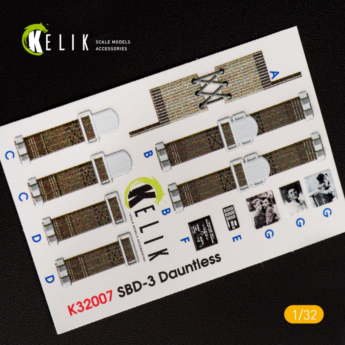 KELIK K32007 SBD-3 DAUNTLESS INTERIOR 3D DECALS FOR TRUMPETER KIT 1/32 – Bild 4