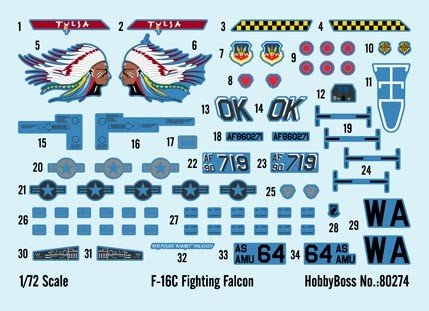 Hobby Boss 80274 F-16C Fighting Falcon 1/72 – image 3